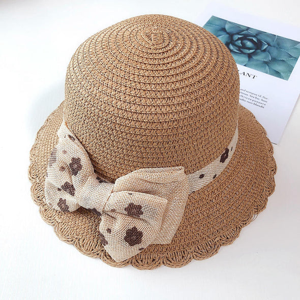 Girls  Summer Casquette Straw Beach Hat