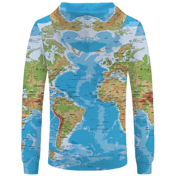 World Map Hoodies  Men