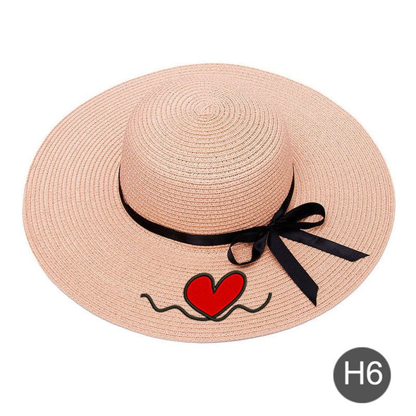 Personalized Embroidered Custom Beach Hat with bow